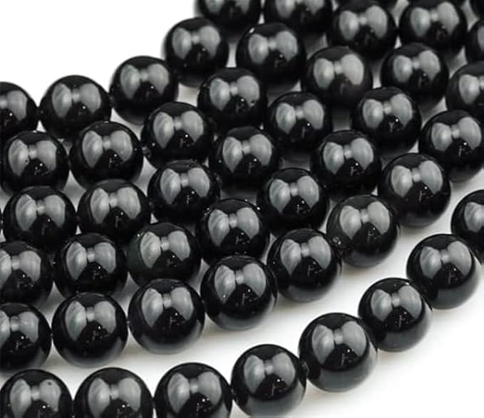 Zenkeeper About 180 Pcs Black Obsidian Beads by Zenkeeper