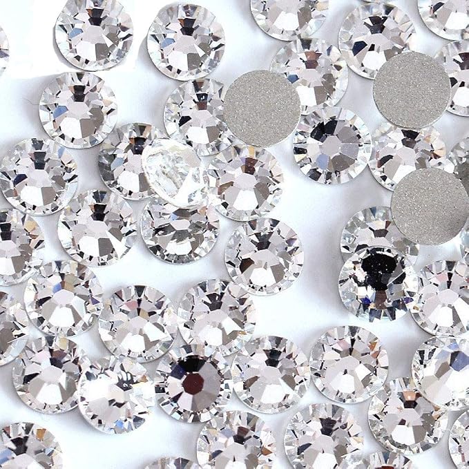 Onwon 144 Pieces SS40 / 8mm Clear Crystal Flat Back Brilliant Round Rhinestones by Onwon