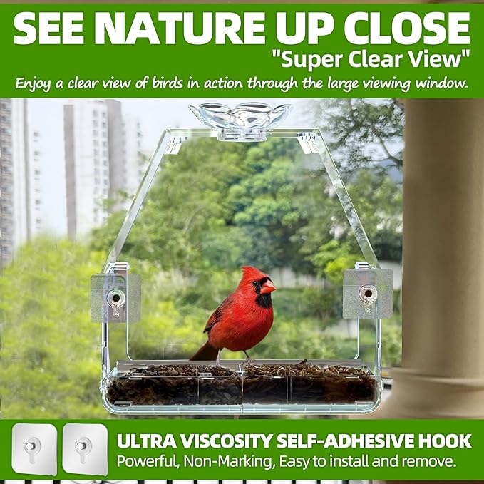WENMIXER Window Bird Feeder - Image 2