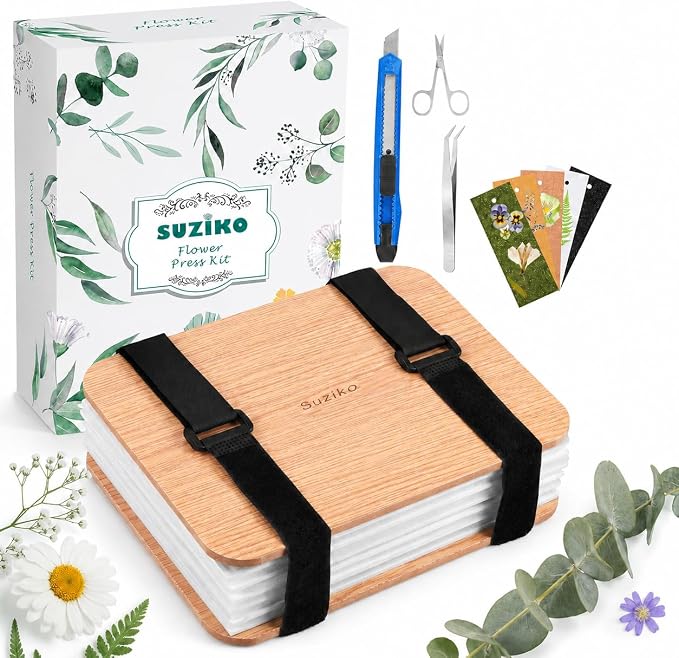 Professional Flower Press Kit 6 Layers 6.3 x 8.3 inch, Flower Pressing Kit by Suziko