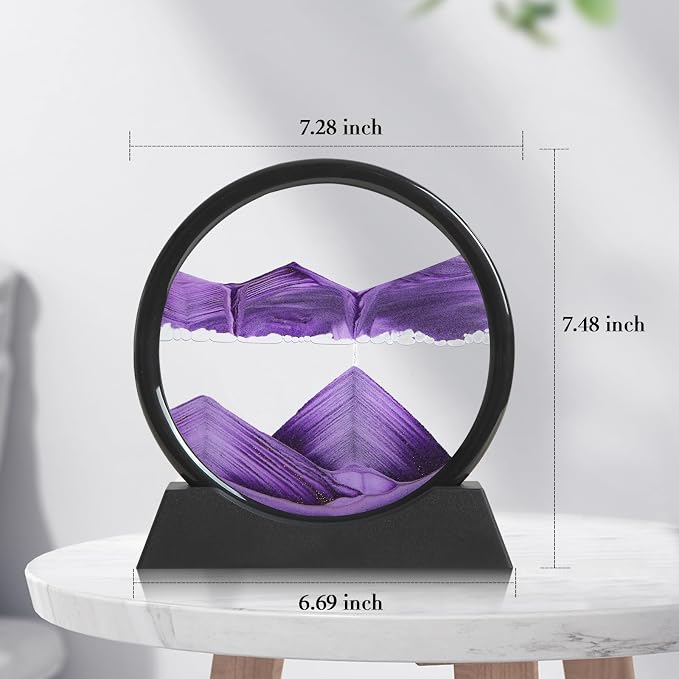 Moving Sand Art Liquid Motion, 3D Deep Sea Sandscape Color Quicksand Decor - Image 2