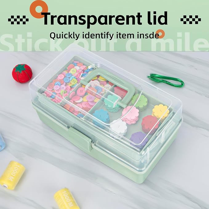 TERGOO 12.5in 3-Layer Multipurpose Craft Organizers and Storage - Image 5