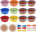 FREEBLOSS 12 Set Basket Weaving Kit Colorful Raffia by FreeandCreativeCraftsArt