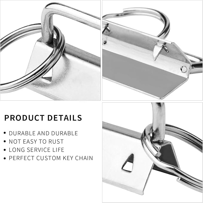 HRLORKC 50 Sets Key Fob Hardware Key Fob Keychain Wristlet - Image 3