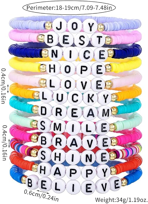 Heishi Surfer Clay Bead Bracelets Set - Image 5
