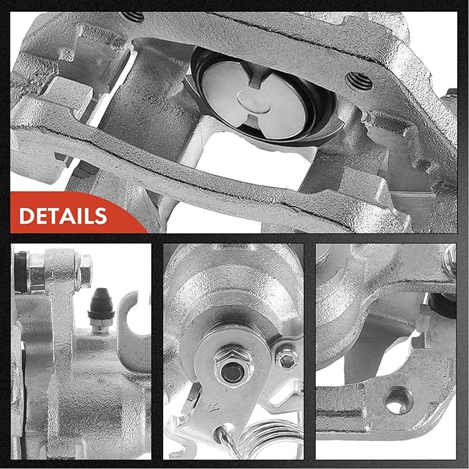 A-Premium Disc Brake Caliper Assembly with Bracket Compatible with Select Ford and Lincoln Models - Explorer 2011-2019, Flex/MKT 2010-2014, Taurus 2013-2019 - Rear Right Passenger Side