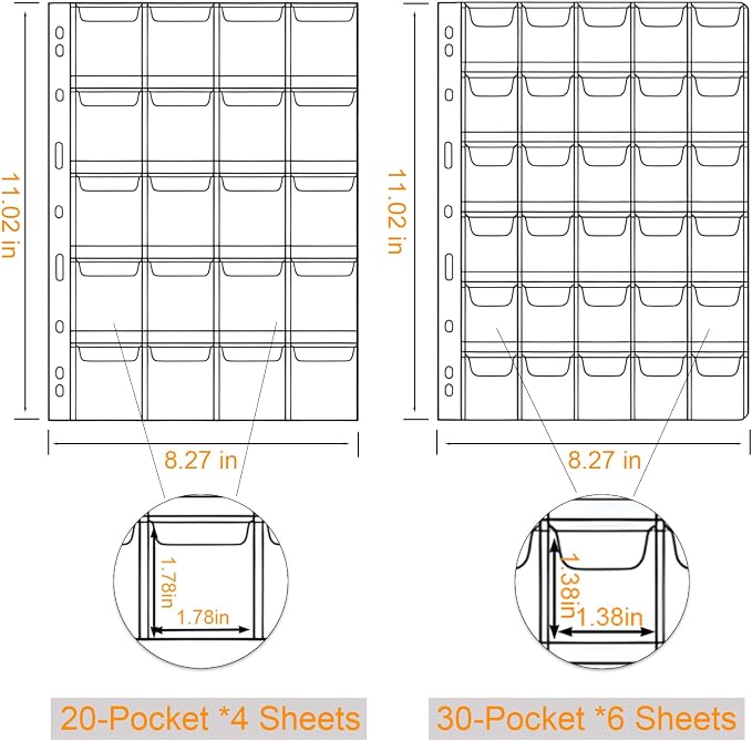Coin Collection Book Holder for Collectors, 428 Pockets Coin Collection - Image 3