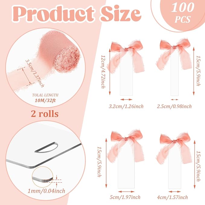Yeaqee 100 Pcs Acrylic Bookmark Blanks Clear Bookmarks Acrylic Tags - Image 2