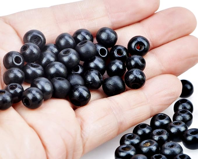 AD Beads Wood Spacer Loose Wooden Craft Beads Big Hole Beads Assorted - Image 4