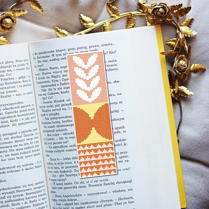 FREEBLOSS 6 Set Bohemian Cross Stitch Bookmark Kit, Geometric Pattern DIY - Image 5