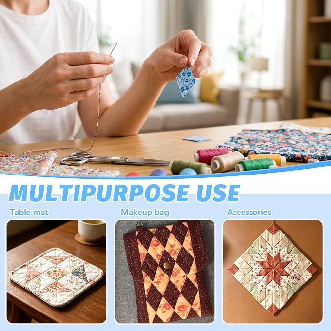 500 PCS 1" Diamond 60 Degrees Piecing Paper Templates, Quilting Templates - Image 6