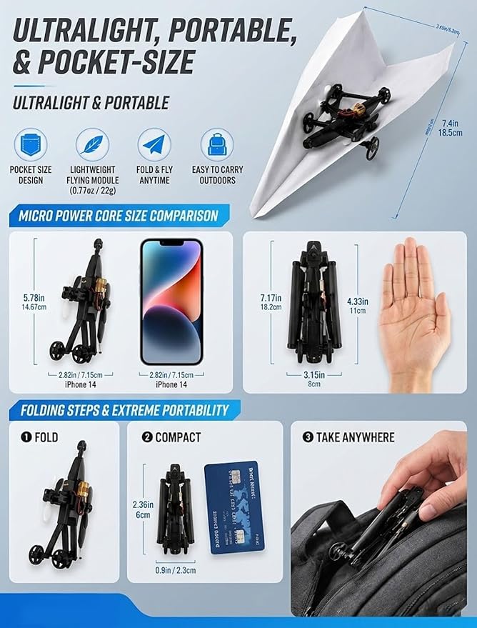 Rc Paper Airplane Kit with Gyro Stabilizer, DIY Model Airplanes Launcher - Image 7