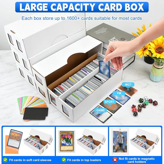 10 Pack Trading Card Storage Box, 16000+ Count Card Storage Box - Image 4
