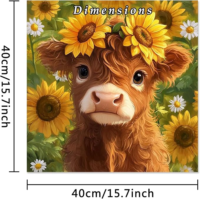 MBNTJHT Highland Cow Paint by Numbers Kit - Image 2