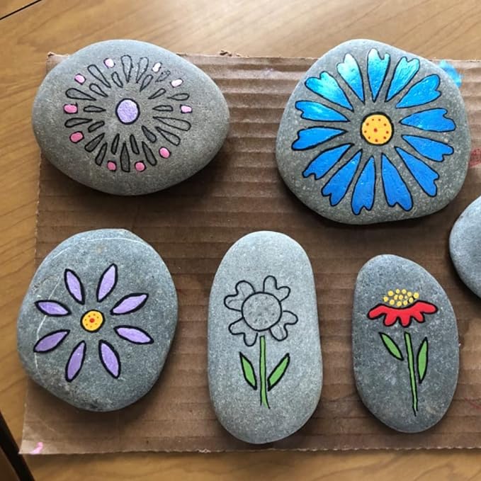CYLHCM 24 PCS Rocks for Painting, Large Smooth Rocks for Crafts, Decoration - Image 5