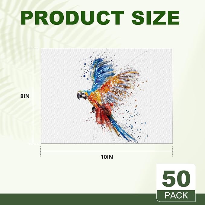 ESRICH 8x10 Canvas for Painting, 8x10 Inch Value Pack of 50, Canvas Boards for - Image 2