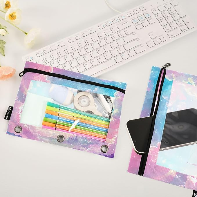 Custom Princess Castle Pink Sky Pencil Pouch - Image 5