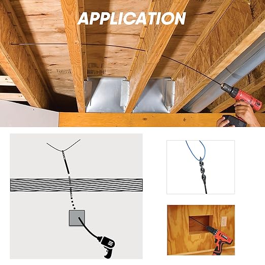 HANSHAN 54× 3/16 ×9/16 Head Flexible Installer Drill Bit Fish Bit for Pulling Wire Through Tight Spaces with Minimal Damage -1 Pack