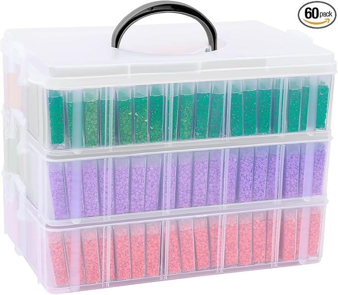 VTG Diamond Painting Storage Container, 240 Grids, Bead Organizer by Unknown