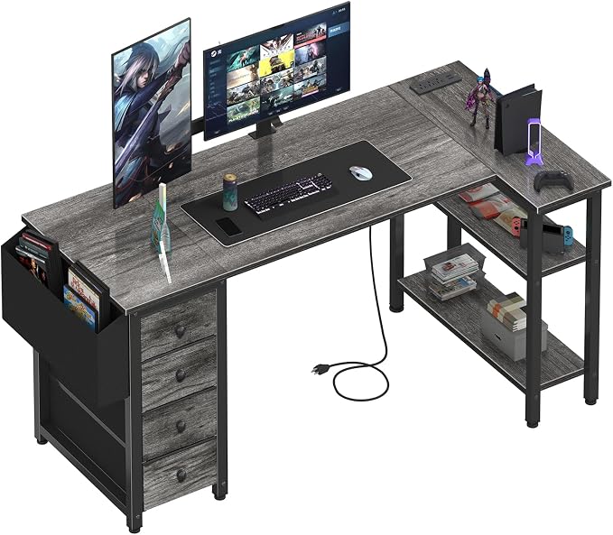 Lufeiya L Shaped Gaming Desk by LUFEIYA