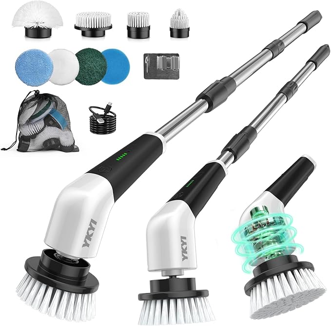 YKYI Electric Spin Scrubber, Cordless Power Scrubber Cleaning Tool by YKYISmartHomeLife