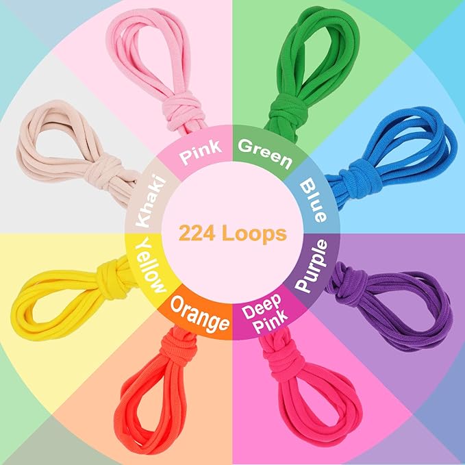 IQKidz 224 PCS Loom Loops Refill - Image 2