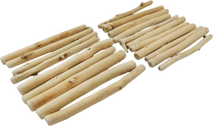 20 Pcs Natural Driftwood Pieces Approx 4.7" Length 0.2-0.8" Variable Thick - Image 3