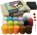 Woolbuddy Needle Felting Wool Kit – Starter Set to Make 6 Cute Animals – by Woolbuddy