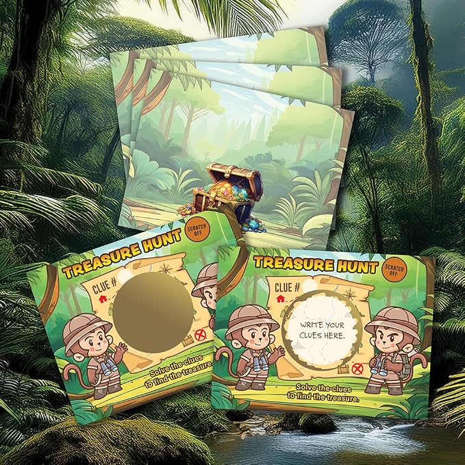 My Scratch Offs Jungle Treasure Scavenger Hunt Map Make Your Own Scratch Off - Image 6