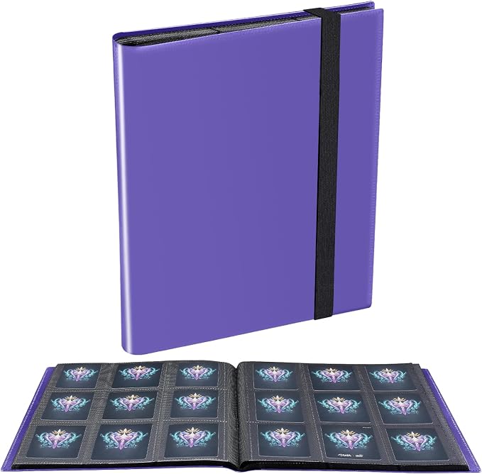 Card Binder, Upgraded 9 Pockets Trading Card Collection Binder by JIQEZNL