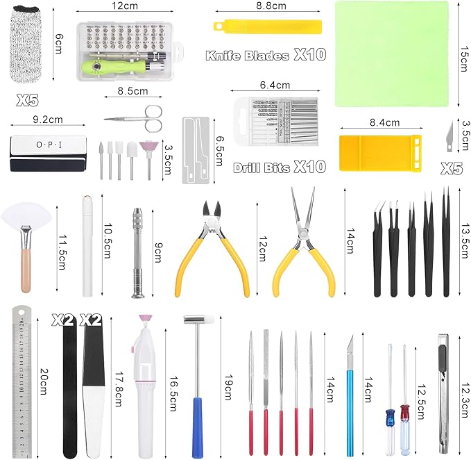 Fippy 101PCS Gundam Model Tools Kit, Hobby Building Tools Kit - Image 2