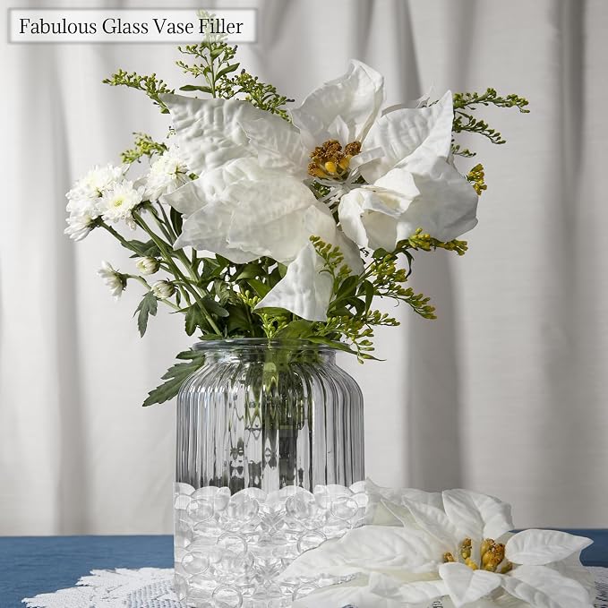 1lb Clear Glass Beads for Vases, Glass Pebbles - Image 3