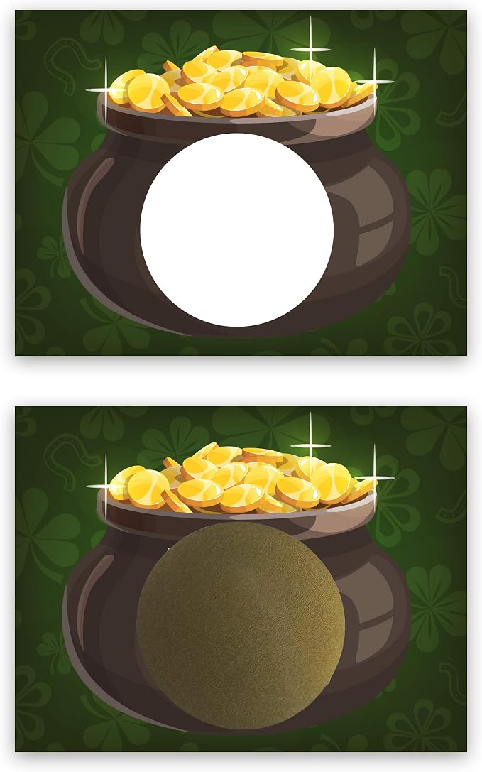 My Scratch Offs 20 Pack St. Patrick's Day Pot O' Gold Make Your Own DIY Scratch - Image 6