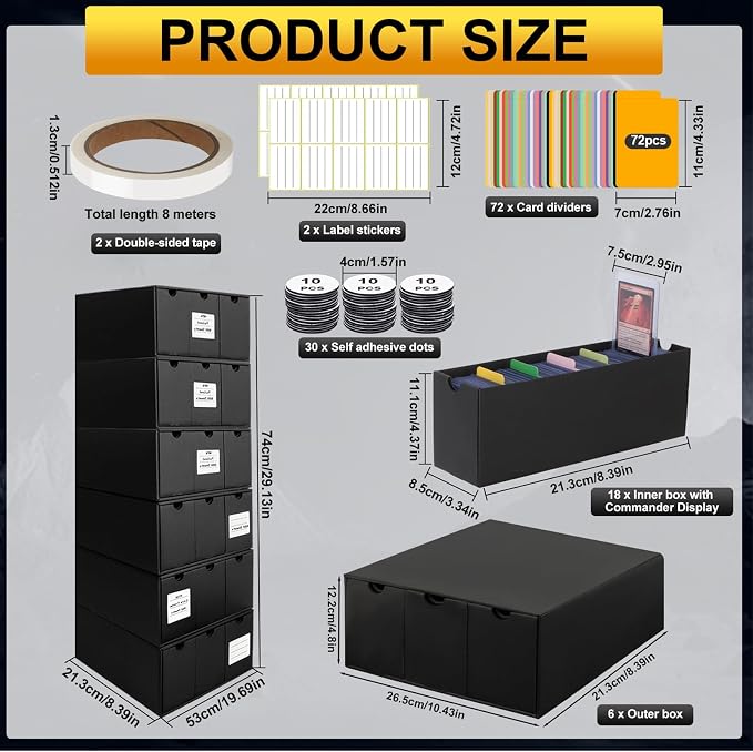 Trading Card Storage Box, 14400+ Card Organizer - Image 2