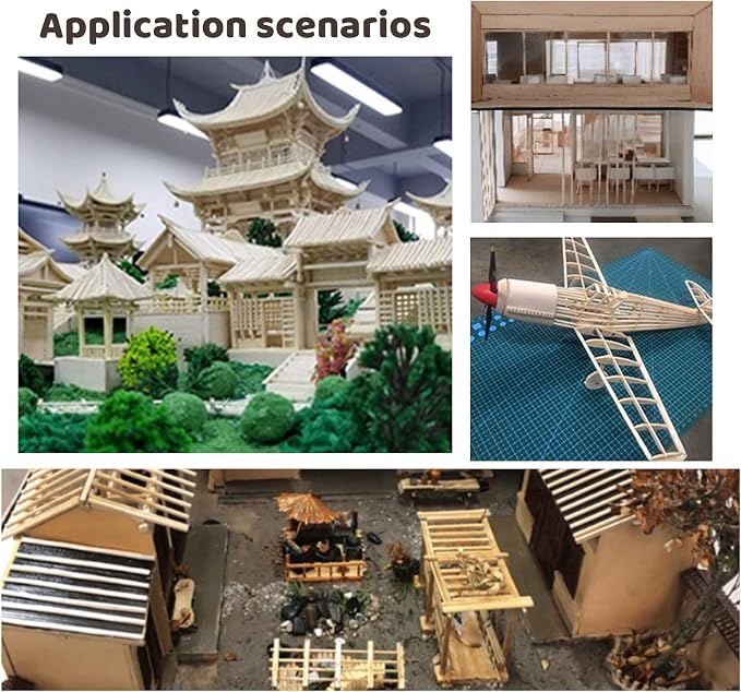 MUXGOA 20 Pcs Wood Sheets, Unfinished Balsa Wood Sheets - Image 5