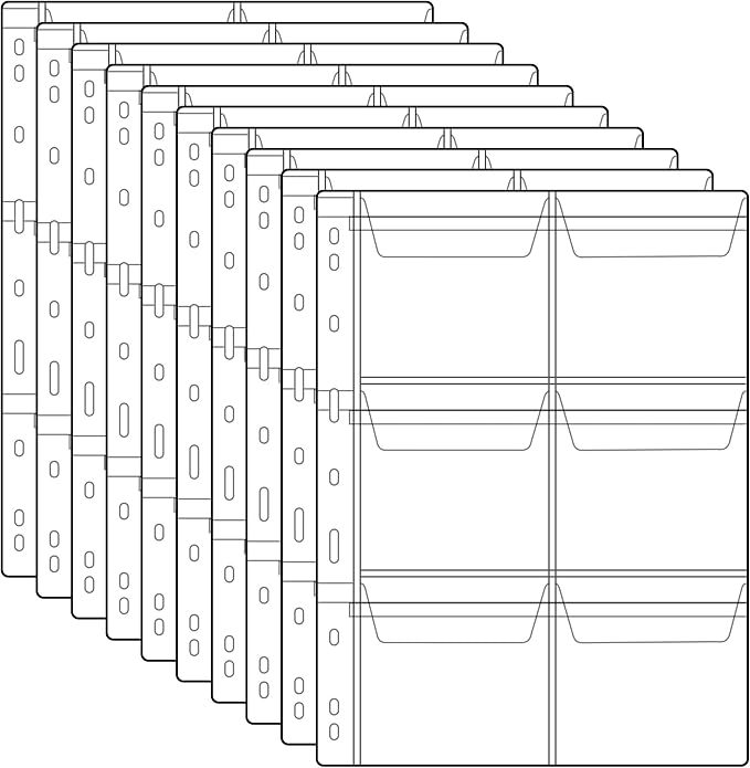 60 Pockets Coin Binder Pages by OSOPOLA