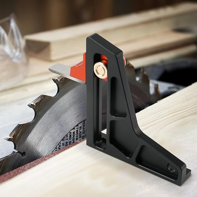 Table Saw Height Gauge, Woodworking Height Gauge in Inches Depth Gauge Woodworking Router Height Adjuster Table Saw Accessories for Wood Working, Aluminum Alloy