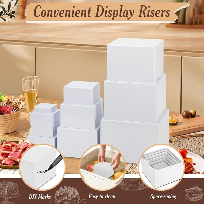 10 PCS Buffet Risers, Large Food Risers - Image 4
