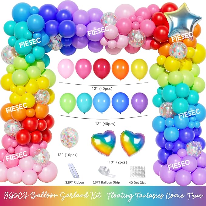 Tie Dye Birthday Party Decorations – 112PCs Rainbow Tie Dye Themed Party - Image 3