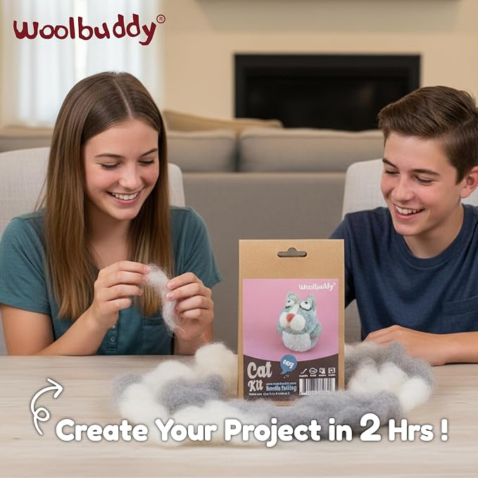 Woolbuddy Needle Felting Kit for Beginner Adults, Starter Set - Image 3