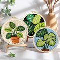 JOZYSH Green Plants of Various Shapes Punch Needle Kits by Unknown
