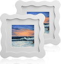 4x4 Wavy Picture Frame With Mat by Unknown