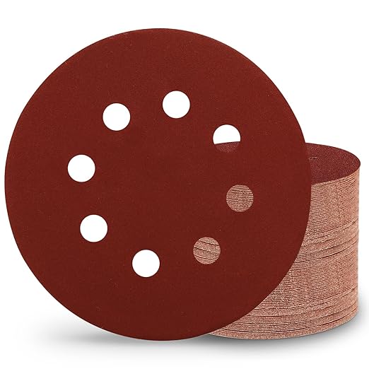 100 PCS 400 Grit 5 Inch Sanding Discs, Hook and Loop Sandpaper for Random Orbital Sander