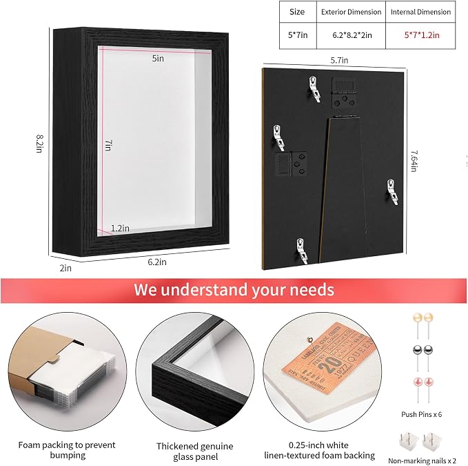 5x7 Small Shadow Box Picture Frame - Image 3