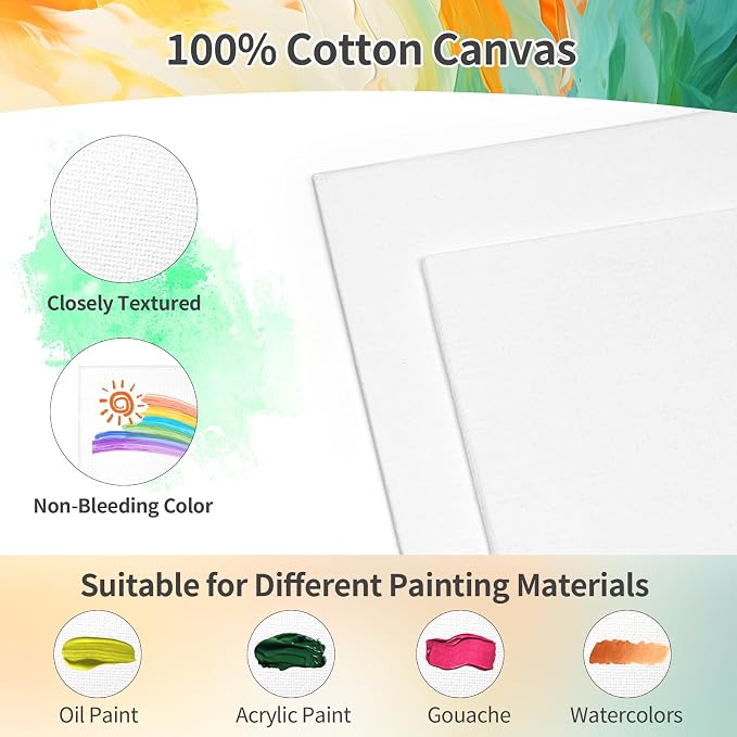 8 Pack 8 * 10In Canvas Boards for Painting, Art Canvas for Drawing - Image 4
