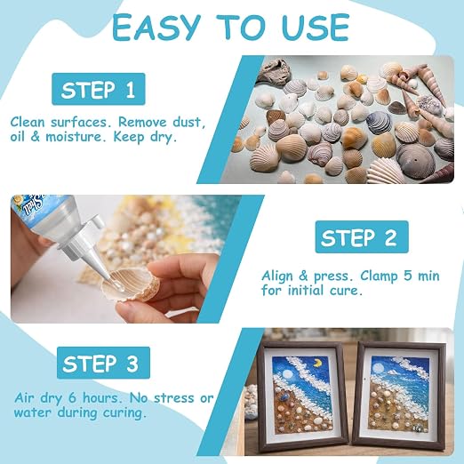 100ml Sea Shell Glue for Crafts, Strong Clear Glue for Shell to Metal Plastic - Image 5