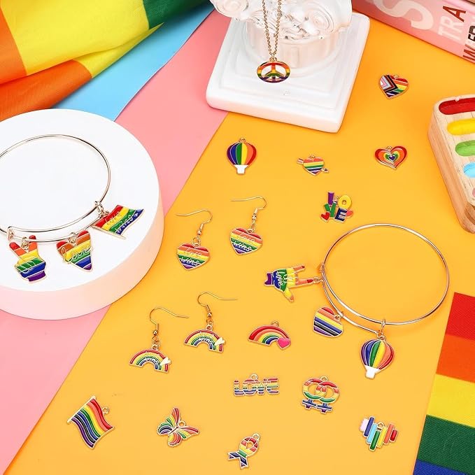 SANNIX 350Pcs Rainbow Charms for Jewelry Making - Image 3
