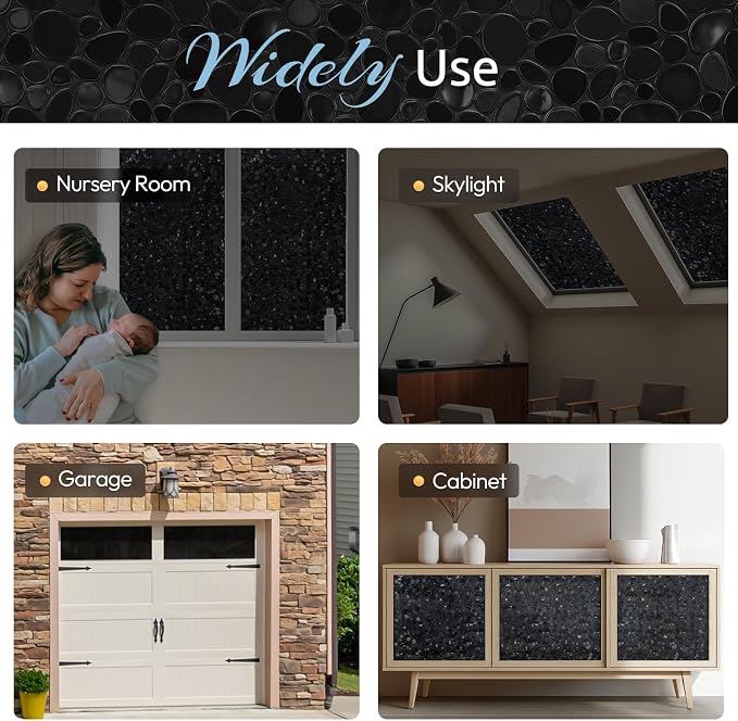 rabbitgoo Total Blackout Window Privacy Film, Sun Light Blocking Privacy Window - Image 8