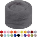 JeogYong Needle Felting Wool, 1.76oz Wool Roving Chunky Wool Yarn, Medium Grey by JeogYong