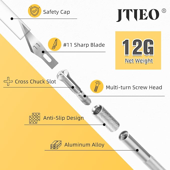 JTIEO Exacto Hobby Craft Knife 74 Pack - Image 3